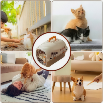Rubeku Pet Carrier Portable Crate Black